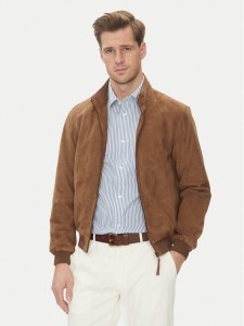 Serge Pariente Kurtka skórzana Expo Vs Beżowy Regular Fit