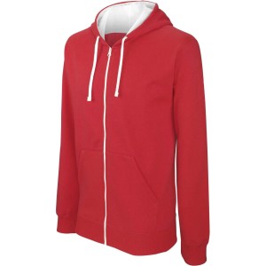 Bluza z kapturem i zamkiem błyskawicznym Kariban Contrastée