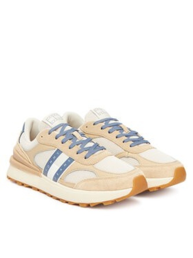 Tommy Jeans Sneakersy Tjm Technical Runner Ess EM0EM01537 Beżowy