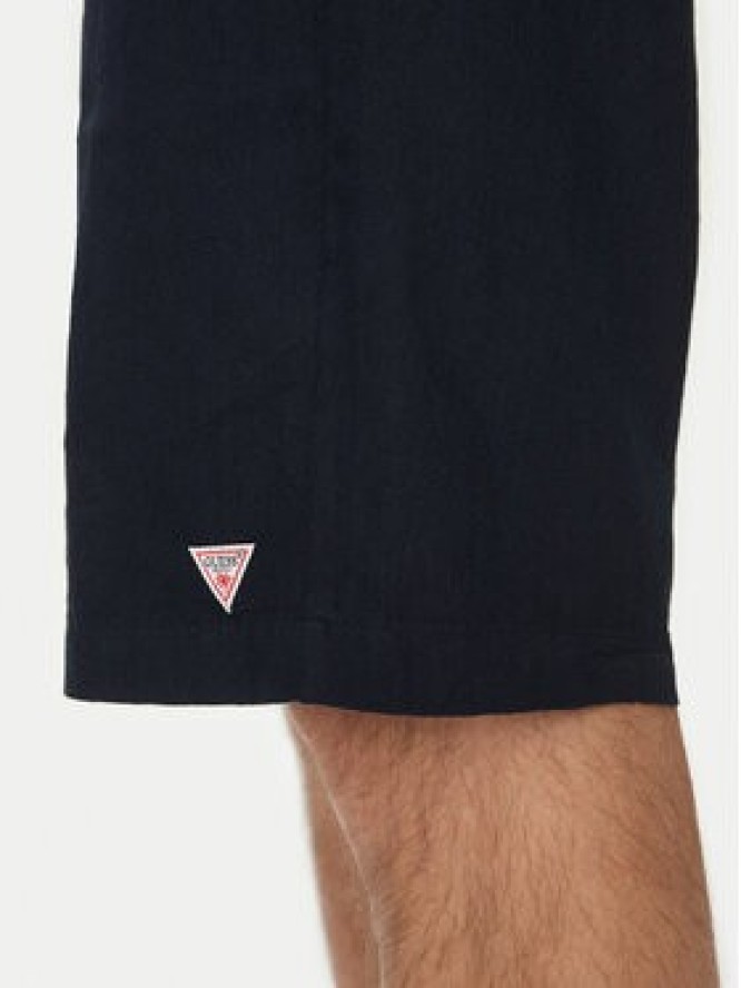 Guess Szorty materiałowe F5GD00 WH4J0 Granatowy Regular Fit