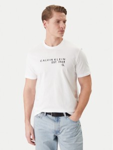 Calvin Klein Jeans T-Shirt LV04RF800G Biały Classic Fit
