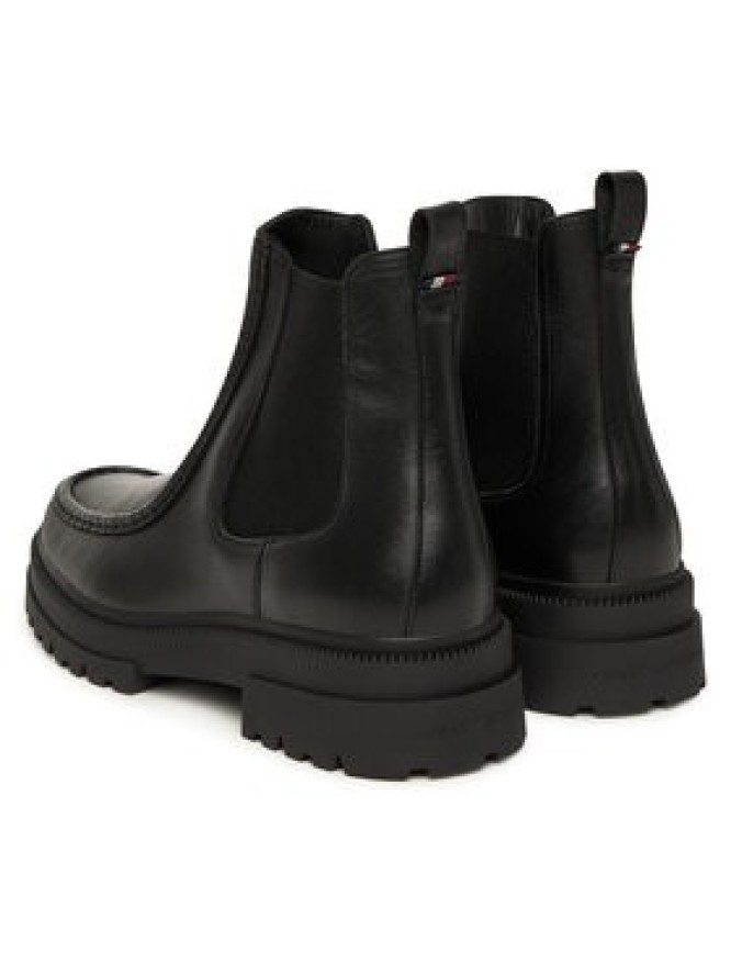 Tommy Hilfiger Sztyblety Th Chunky Dress Casual Chel FM0FM05763 Czarny