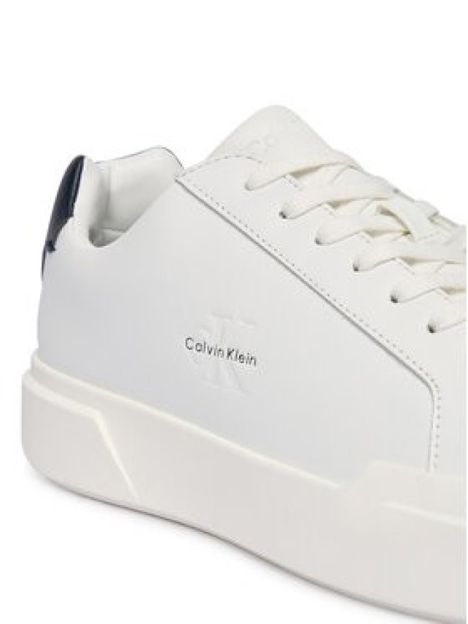 Calvin Klein Sneakersy Chunky Cupsole Laceup Lth YM0YM01344 Biały