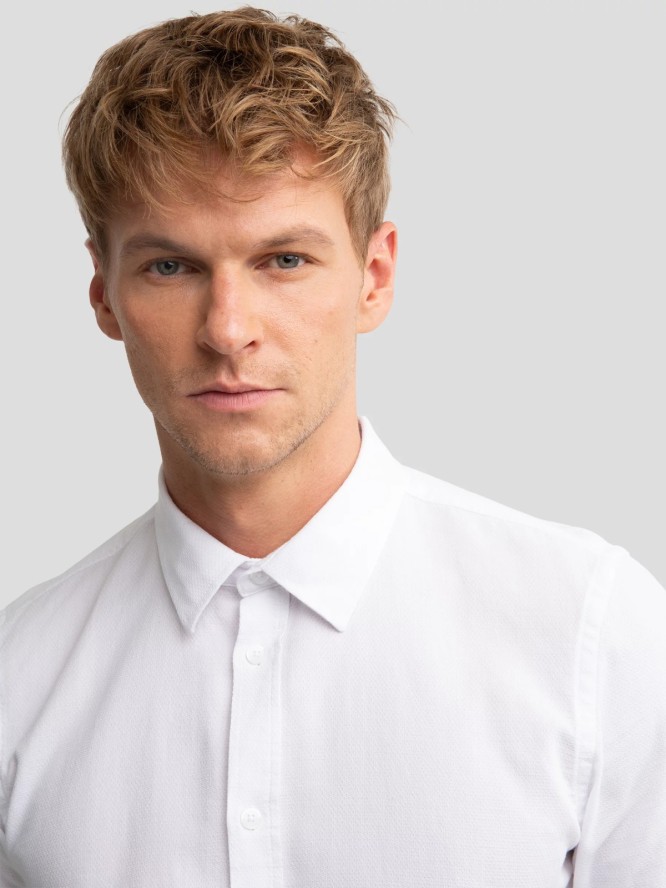 Koszula męska bawełniana biała Menes 101