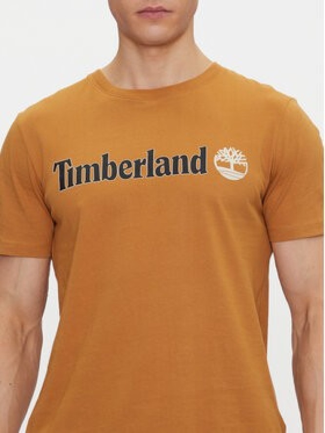 Timberland T-Shirt TB0A5UPQ Beżowy Regular Fit