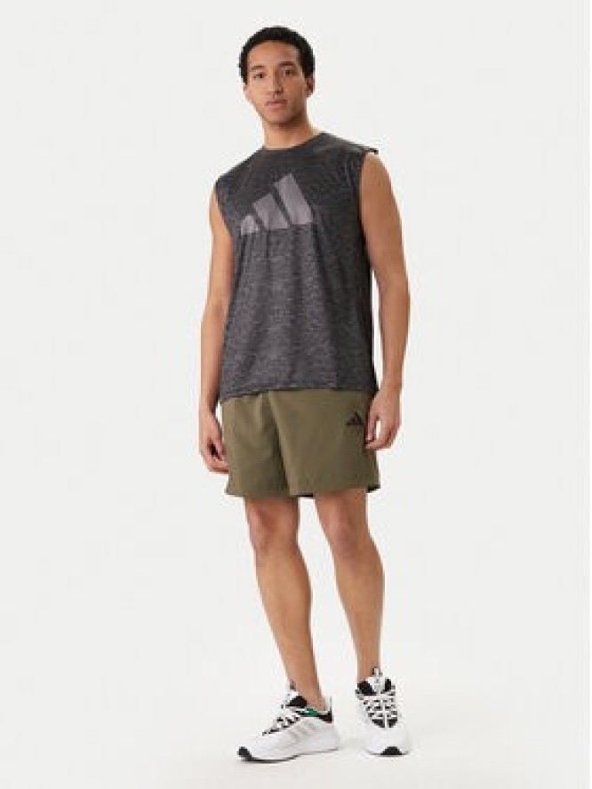 adidas Koszulka techniczna Workout Essentials Brandlove KA5545 Szary Regular Fit