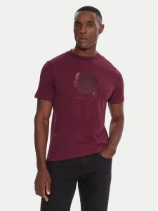 KARL LAGERFELD T-Shirt 755032 554221 Bordowy Regular Fit