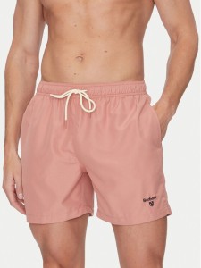 Barbour Szorty kąpielowe Staple Logo 5"MSW0064PI55 Różowy Regular Fit