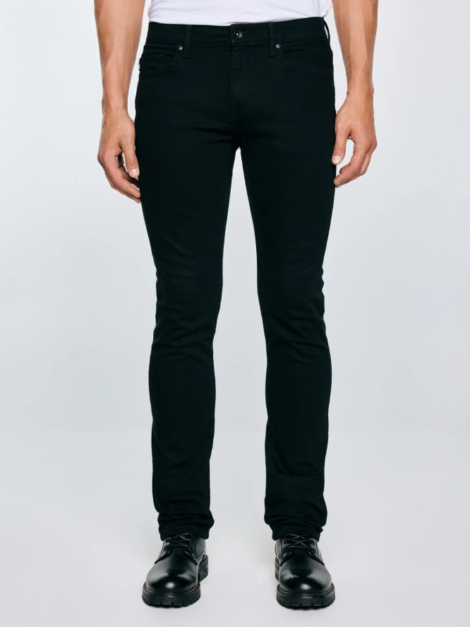 Jeansy męskie dopasowane czarne Terry 915