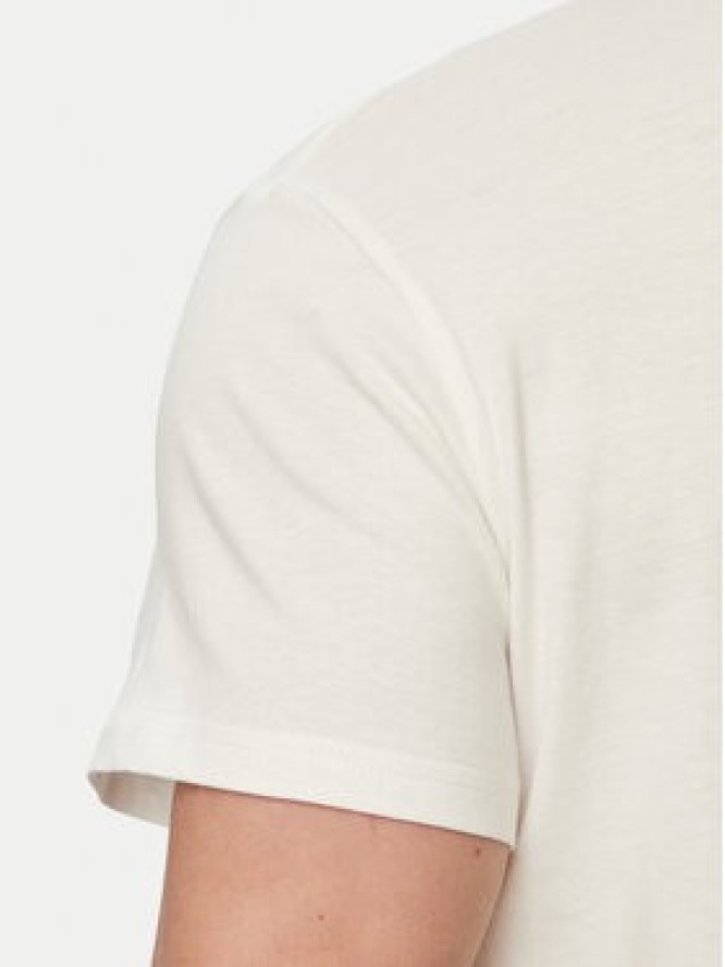 Tommy Jeans T-Shirt Linear Chest DM0DM21780 Écru Slim Fit