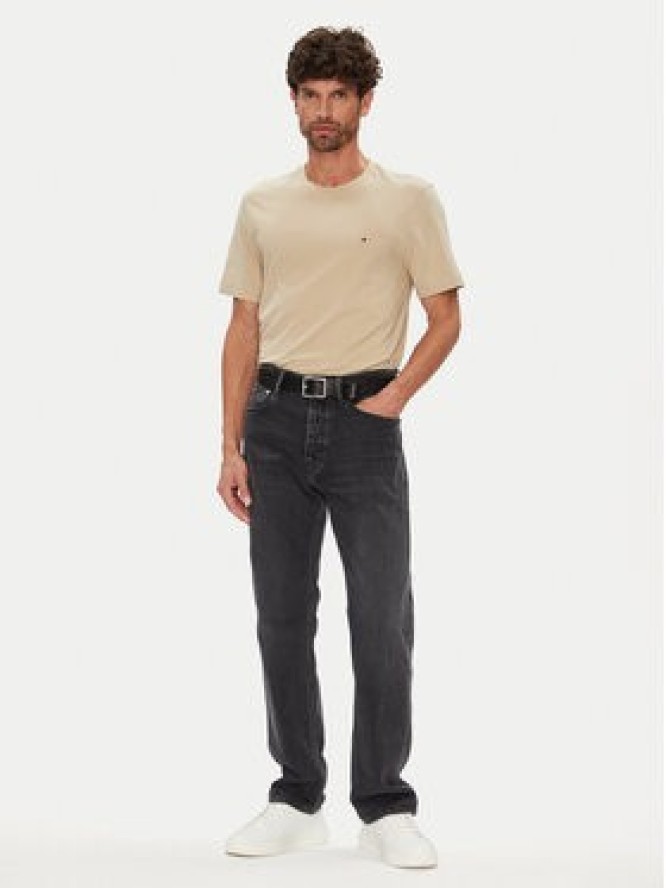 Tommy Hilfiger T-Shirt Ess Seasonal MW0MW39995 Beżowy Regular Fit