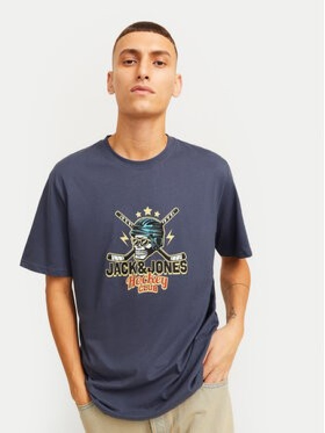 Jack & Jones T-Shirt Eight Skull 12264841 Granatowy Standard Fit