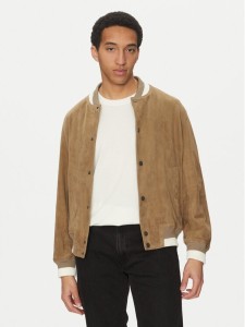 HUGO Kurtka skórzana Ledam 50534326 Beżowy Relaxed Fit