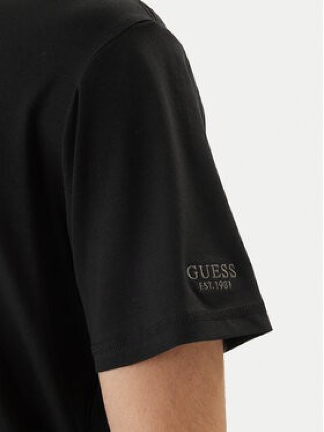 Guess T-Shirt M6RI62 JR06K Czarny Regular Fit