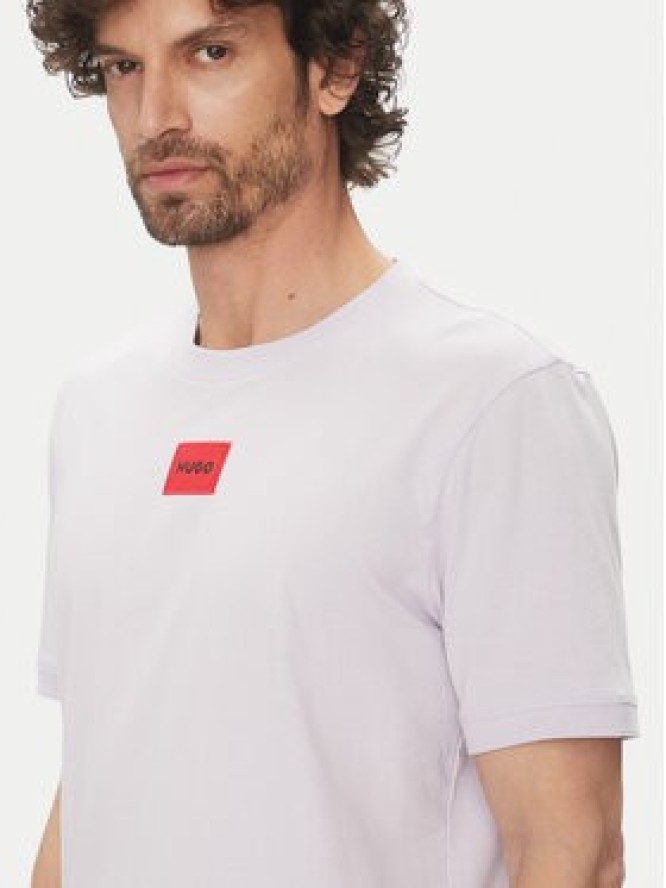 HUGO T-Shirt Diragolino212 50447978 Fioletowy Regular Fit