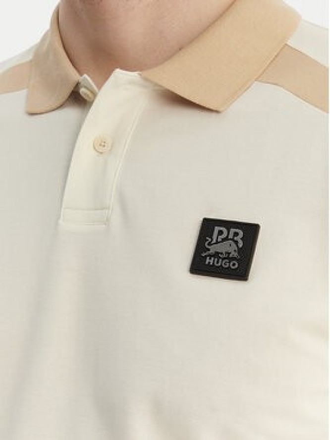 HUGO Polo Dunios_RB 50559650 Beżowy Regular Fit