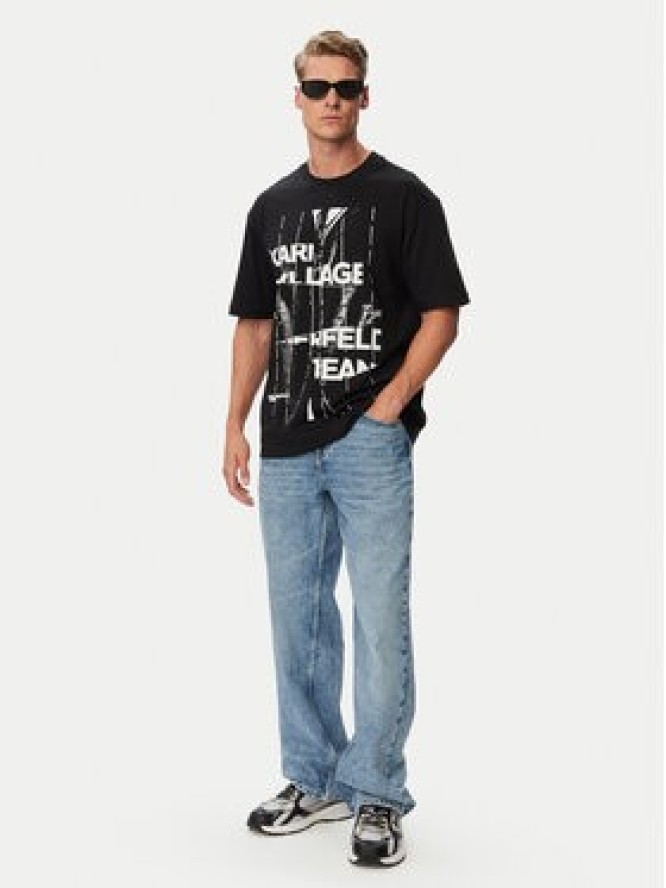 Karl Lagerfeld Jeans T-Shirt B3M17034 Czarny Relaxed Fit