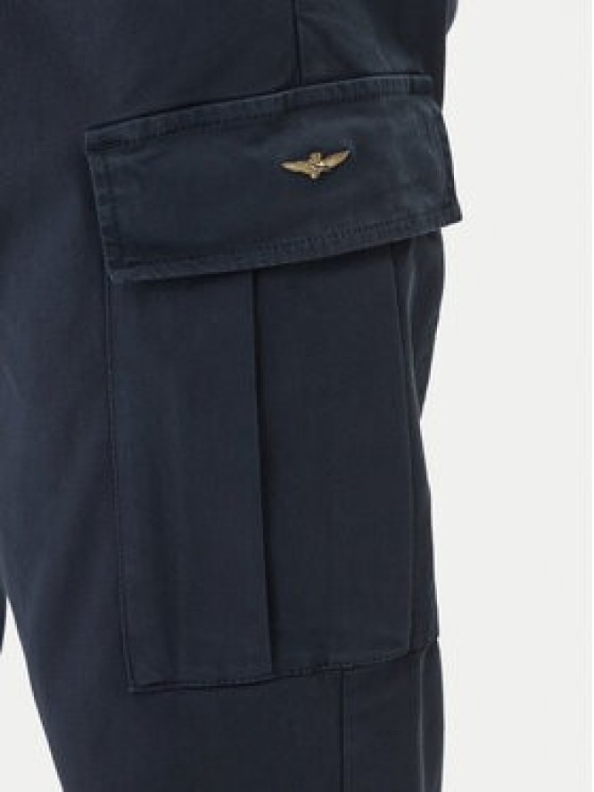 Aeronautica Militare Spodnie materiałowe 261PA1718UCT04331 Granatowy Regular Fit
