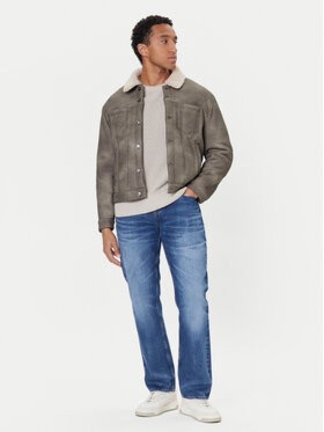 Guess Kurtka z imitacji skóry M5BL0I W2500 Brązowy Regular Fit