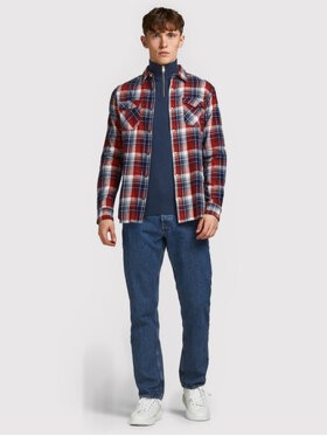 Jack & Jones Sweter Emil 12189339 Granatowy Regular Fit