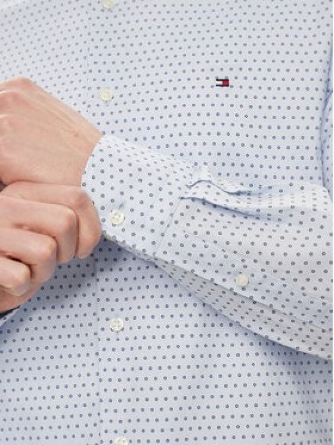 Tommy Hilfiger Koszula Circle MW0MW34649 Błękitny Slim Fit