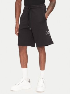 Just Cavalli Szorty sportowe 78OADT07 Czarny Regular Fit