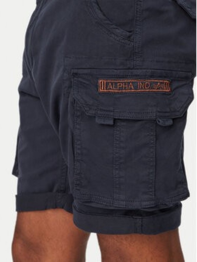 Alpha Industries Szorty materiałowe Crew 176203 Granatowy Regular Fit