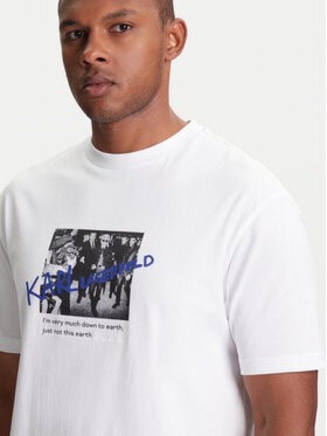 KARL LAGERFELD T-Shirt 755143 553225 Biały Regular Fit