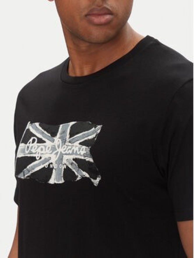 Pepe Jeans T-Shirt Flag PM509720 Czarny Regular Fit