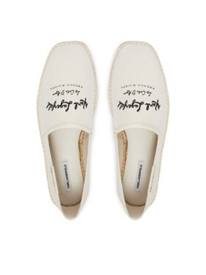 KARL LAGERFELD Espadryle Kamino KL70126 Kremowy