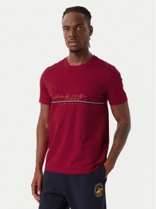 Beverly Hills Polo Club T-Shirt P-SS26M-TS1519 Czerwony Regular Fit