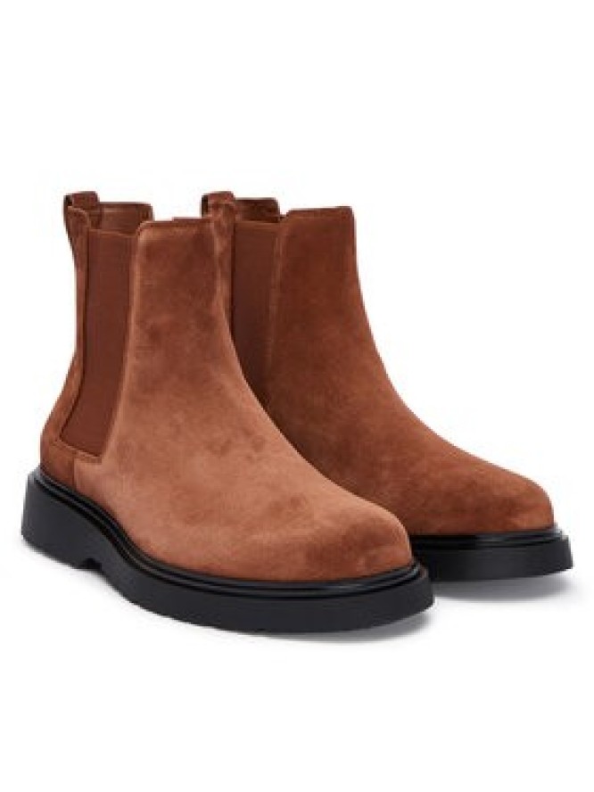 Calvin Klein Sztyblety Combat Ess Chelsea Boot Su YM0YM01372 Brązowy