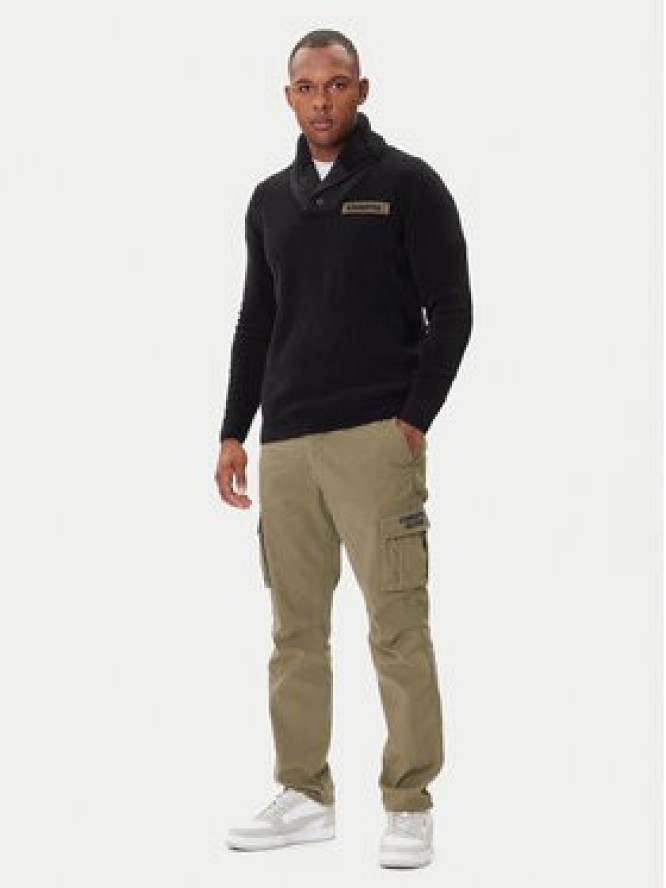 Aeronautica Militare Sweter 252MA1574UL00539 Czarny Regular Fit