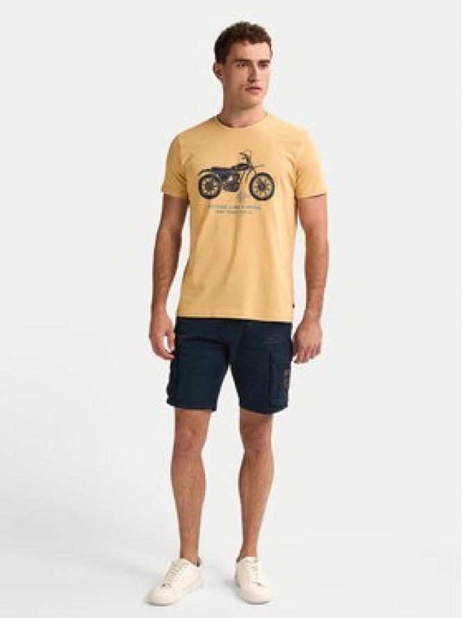 Petrol Industries T-Shirt M-1050-TSR707 Żółty Regular Fit