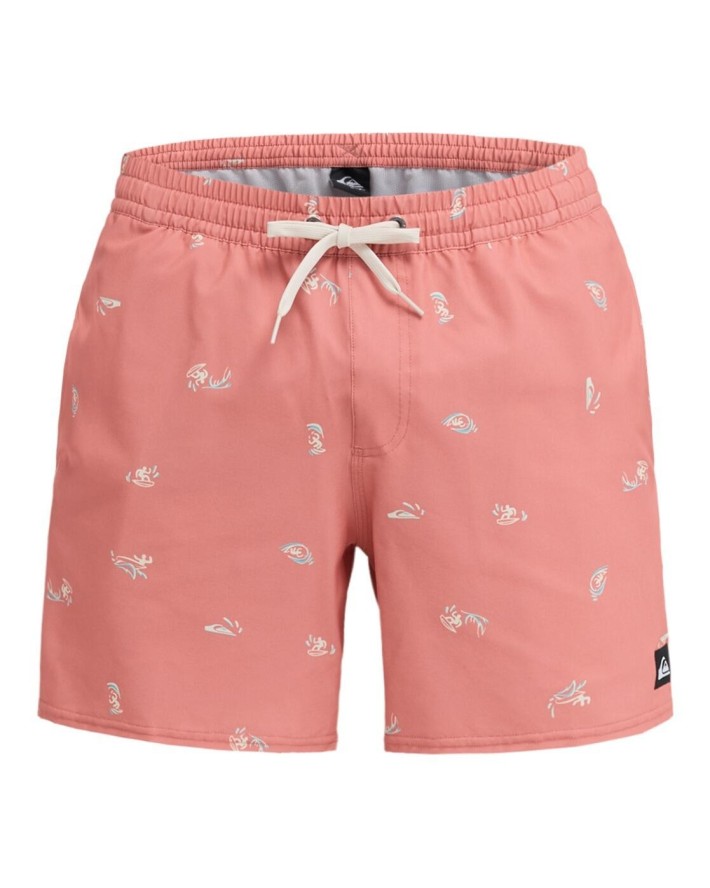 Szorty kąpielowe dla Mężczyzn STRETCH PRINTED VOLLEY 16" Różowy