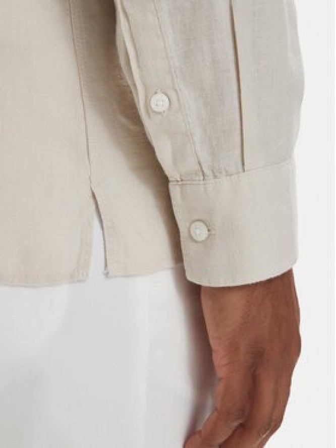 Calvin Klein Koszula LV04LE125G Beżowy jasny Regular Fit
