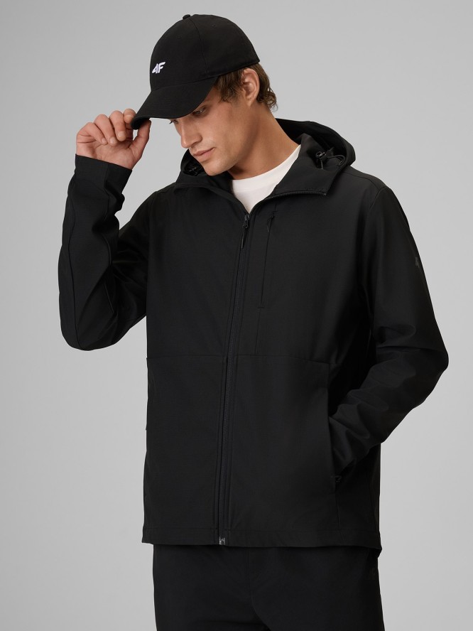 4F Kurtka softshell wiatroodporna membrana 8000 męska - czarna L