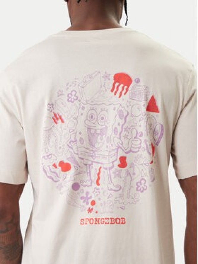 Jack & Jones T-Shirt Spongebob 12286631 Beżowy Relaxed Fit