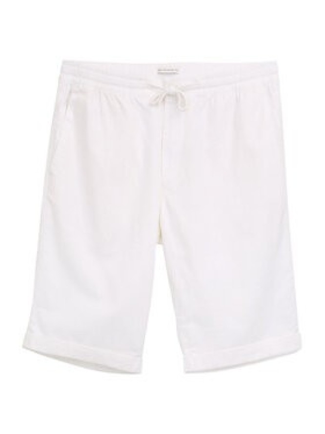 Tom Tailor Szorty materiałowe 1044715 Biały Regular Fit