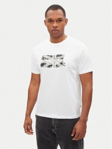 Pepe Jeans T-Shirt Flag PM509720 Biały Regular Fit
