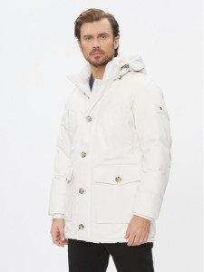 Tommy Hilfiger Kurtka puchowa Rockie MW0MW32779 Biały Regular Fit