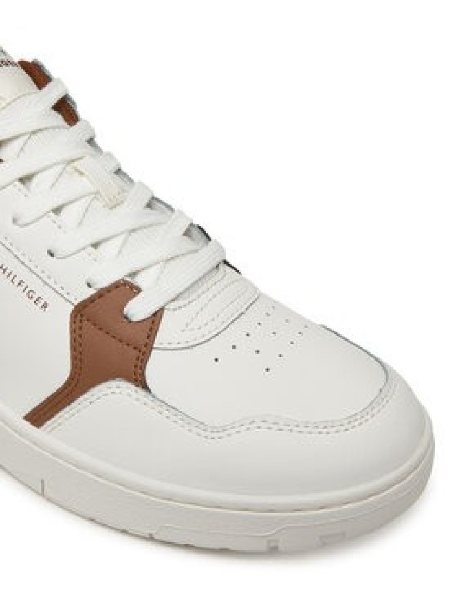 Tommy Hilfiger Sneakersy Basket Core Lite Lth Mix FM0FM05518 Écru