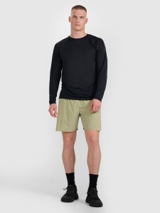 4F Spodenki do biegania szybkoschnące męskie - oliwkowe/khaki S