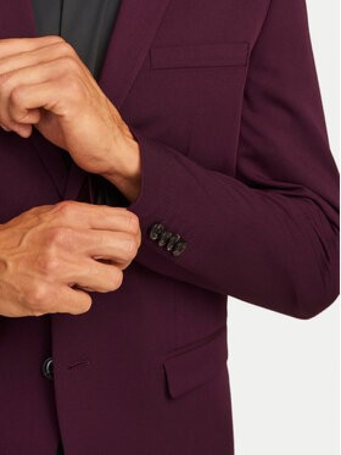 Jack & Jones Garnitur Franco 12181339 Fioletowy Super Slim Fit