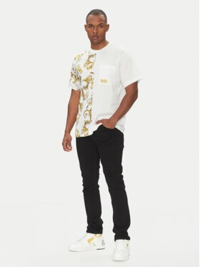 Versace Jeans Couture T-Shirt 78GAH609 Biały Regular Fit