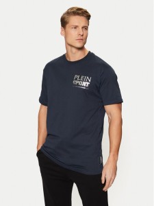Plein Sport T-Shirt AADC MTK7913 STE003N Granatowy Regular Fit