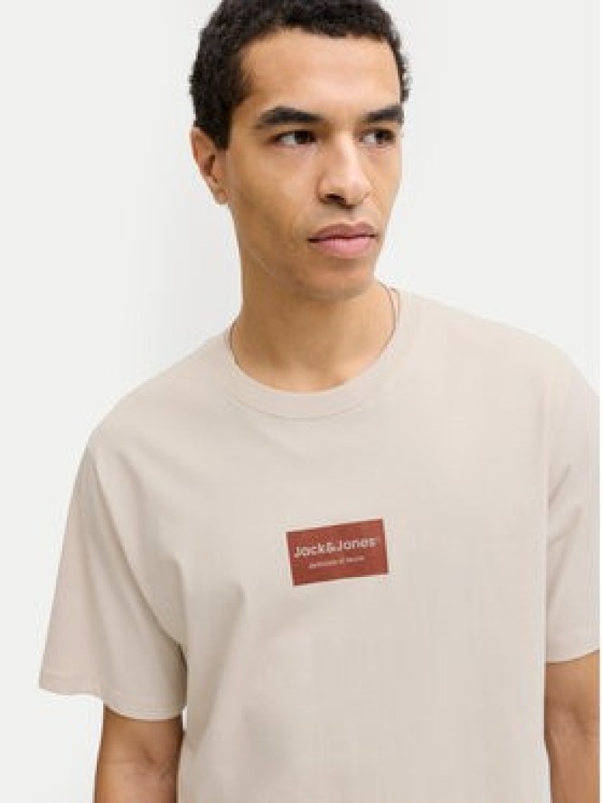 Jack & Jones T-Shirt Frank 12288092 Beżowy Relaxed Fit