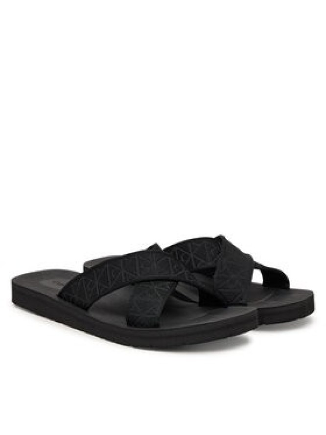 Calvin Klein Klapki Ess Diecut Xcross Wb Aop HM0HM02093 Czarny
