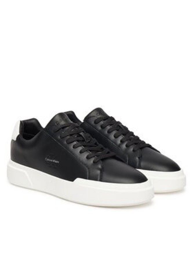 Calvin Klein Sneakersy Chunky Cupsole Laceup Lth YM0YM01344 Czarny