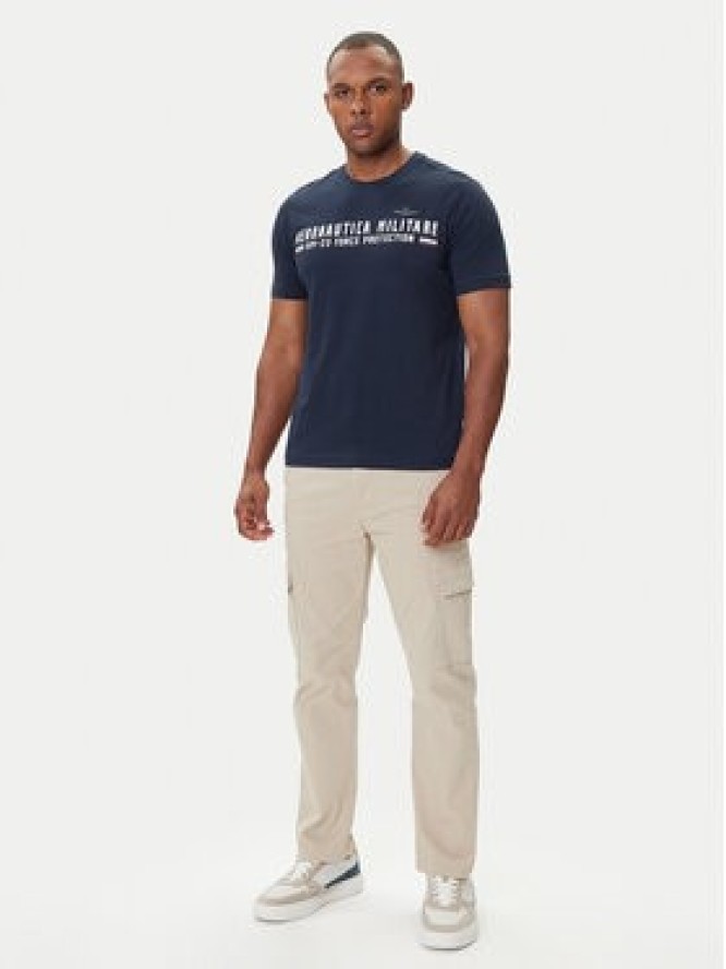 Aeronautica Militare T-Shirt 252TS1942UJ00538 Granatowy Regular Fit